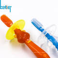 Escova de dentes de borracha de silicone para mastigar bebês por moldagem por injeção